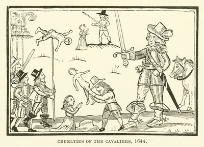 Wreedheden van de cavaliers, 1644 door English School